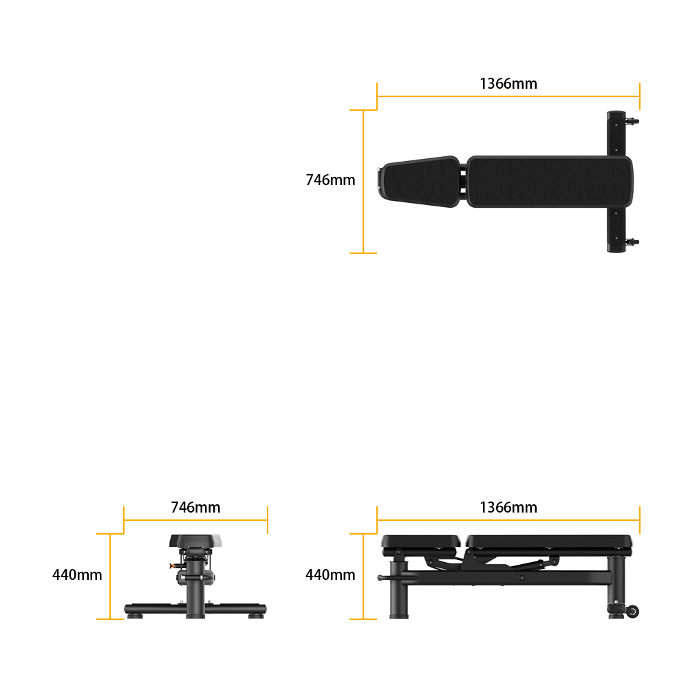 Victory Adjustable Bench - Dimensions and Specifications Diagram