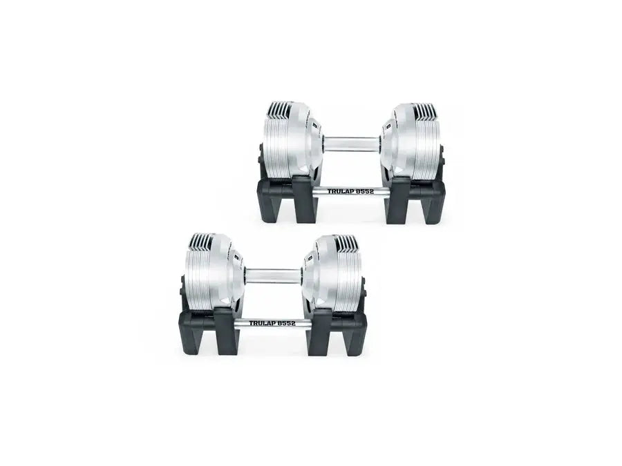 Trulap 8552 G4 Dumbbells in Reinforced Nylon Cradles Overhead View