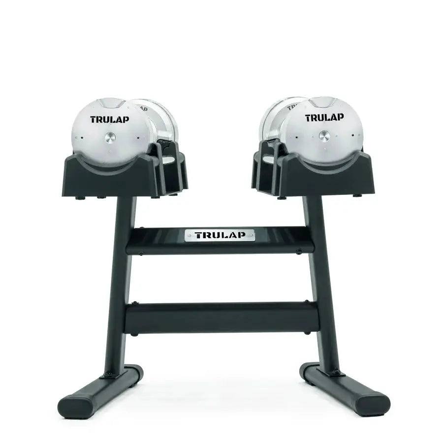 Trulap 8592 G4 Silver Dumbbells with G2 Stationary Rack