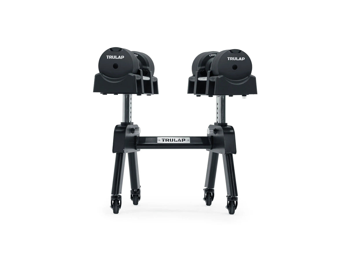 Trulap G3 Mobile Stand with Black Dumbbells Gym Ambience