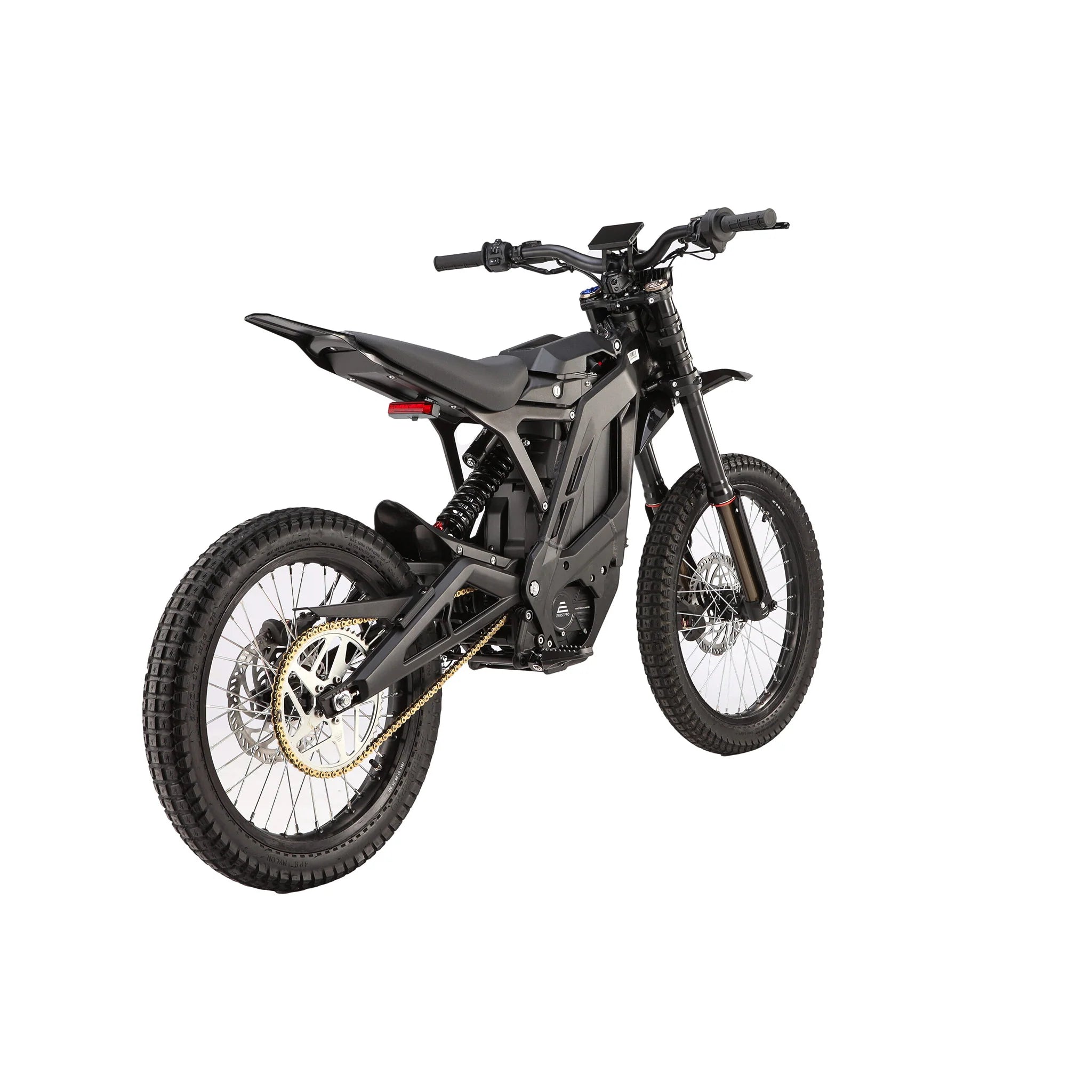 Black electric bike on a white background