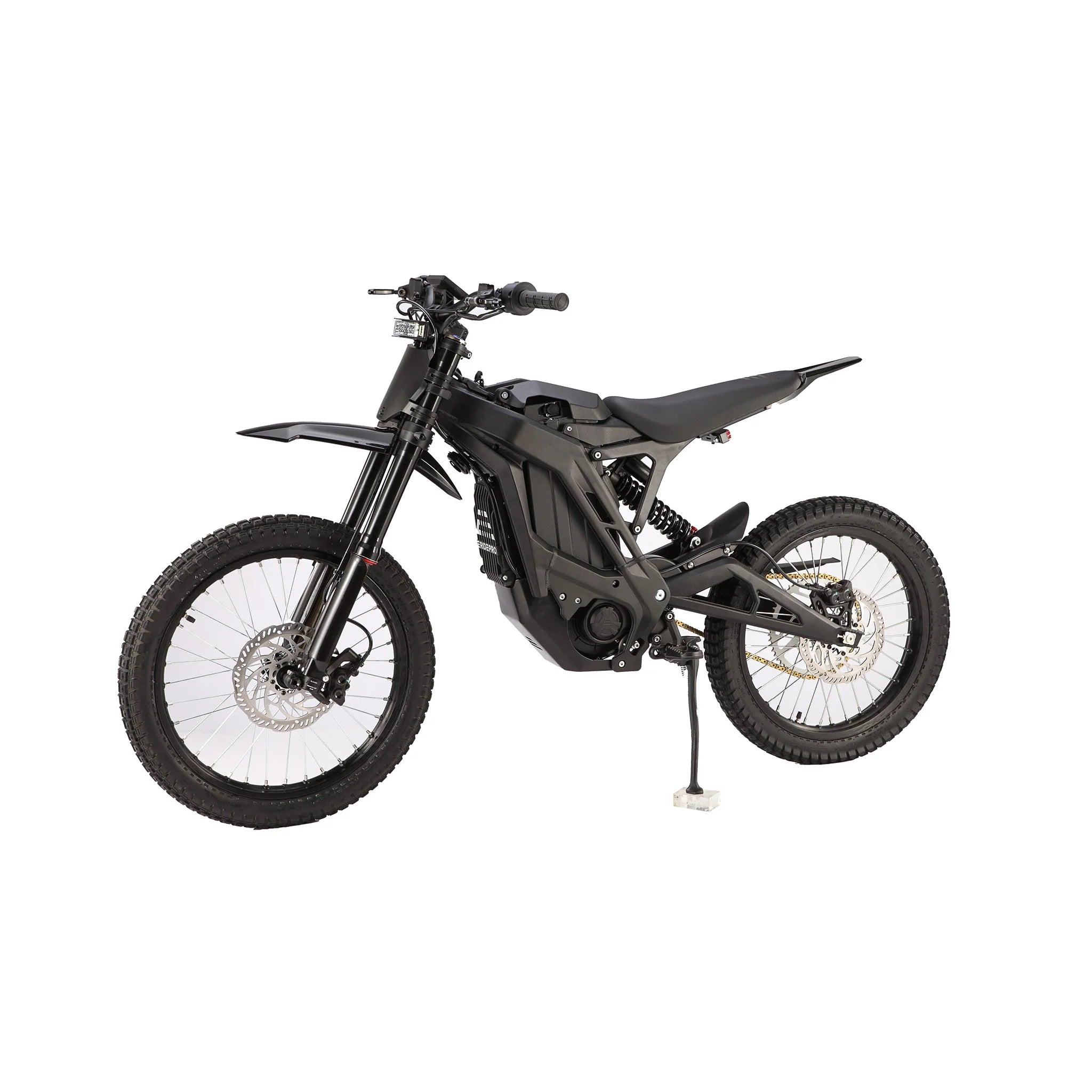 Black electric bike on a white background