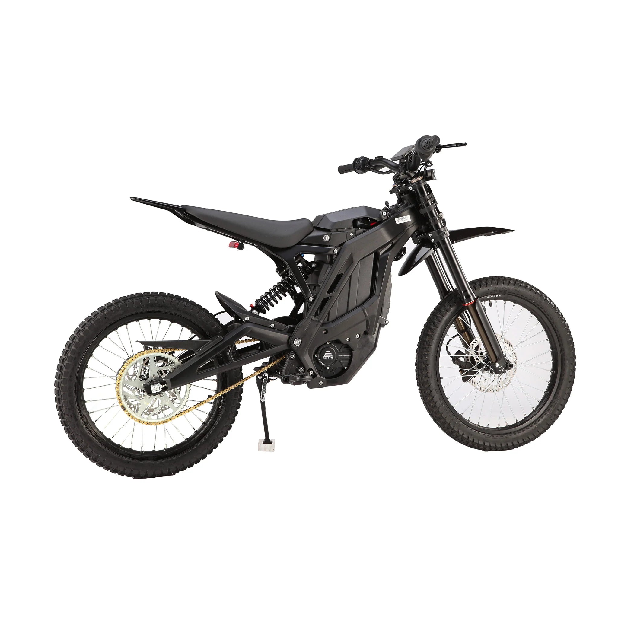 Black electric bike on a white background