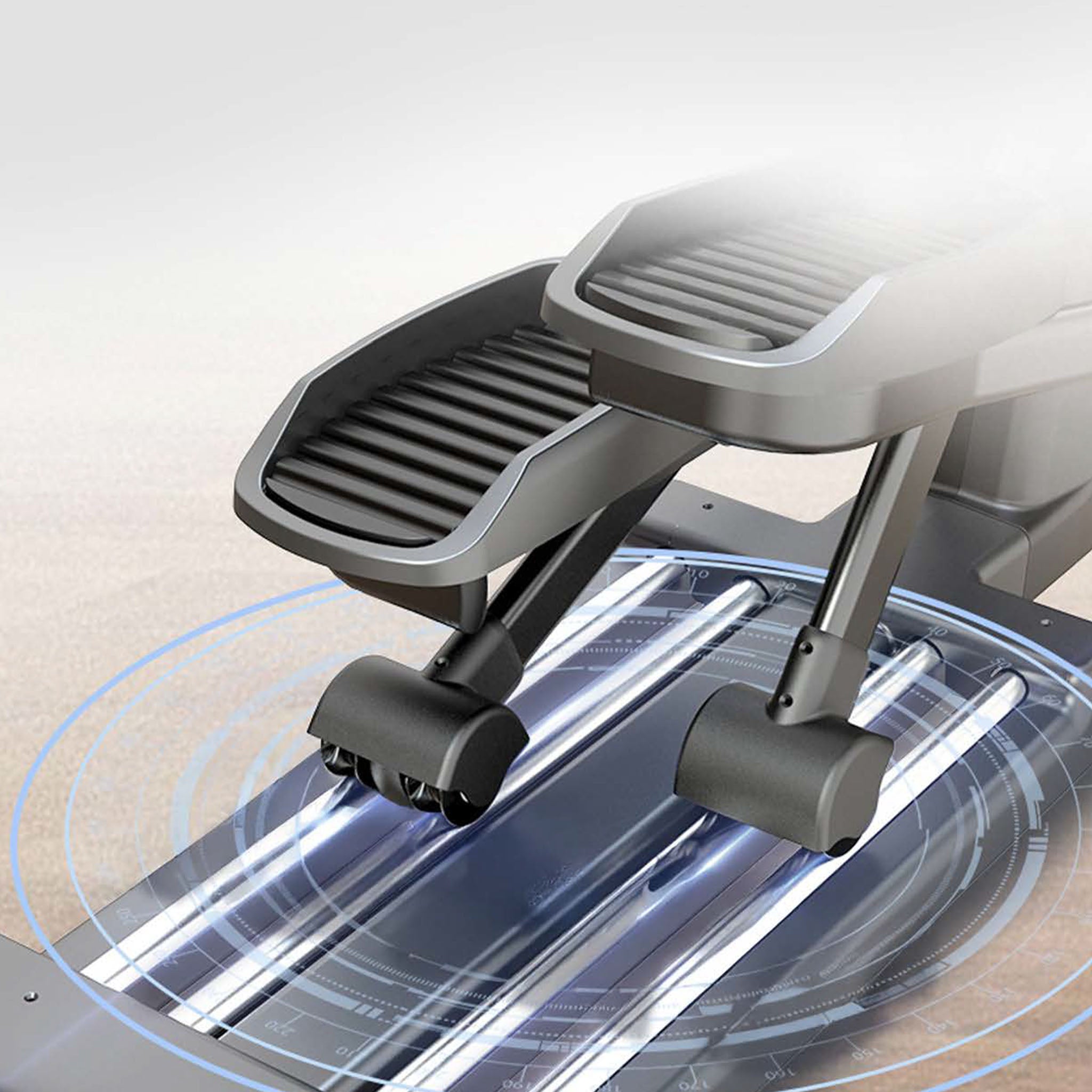 E5 commercial elliptical trainer in motion