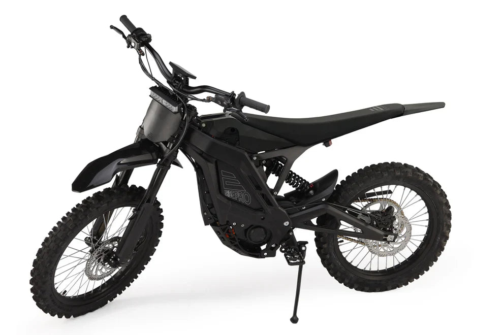Black electric bike on a white background