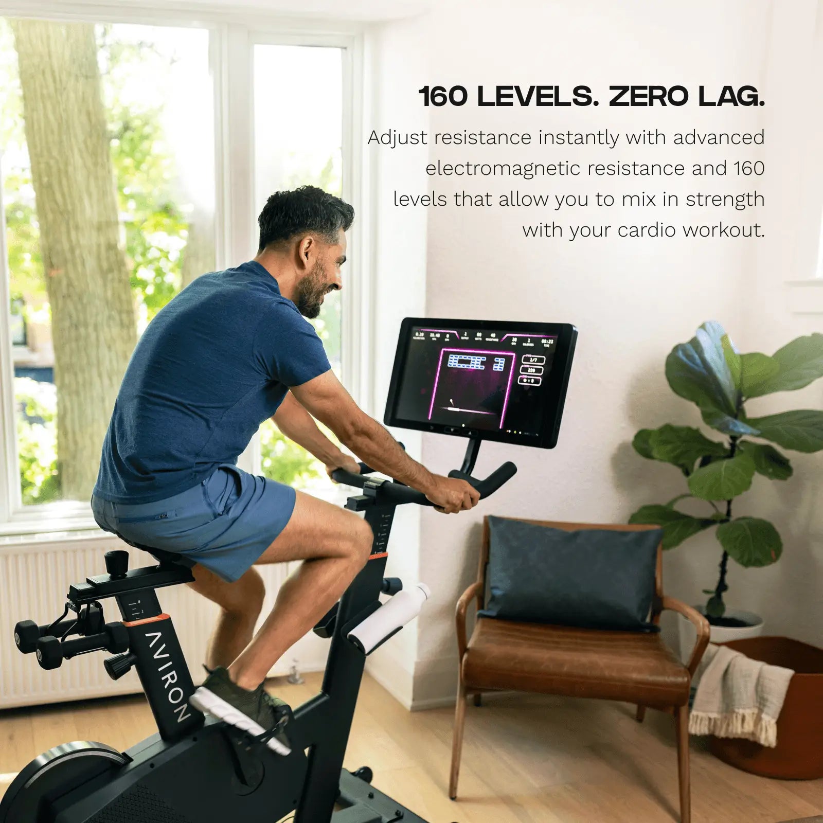 Aviron Fit Bike Touring — Chain Drive Connected Indoor Cycling Bike