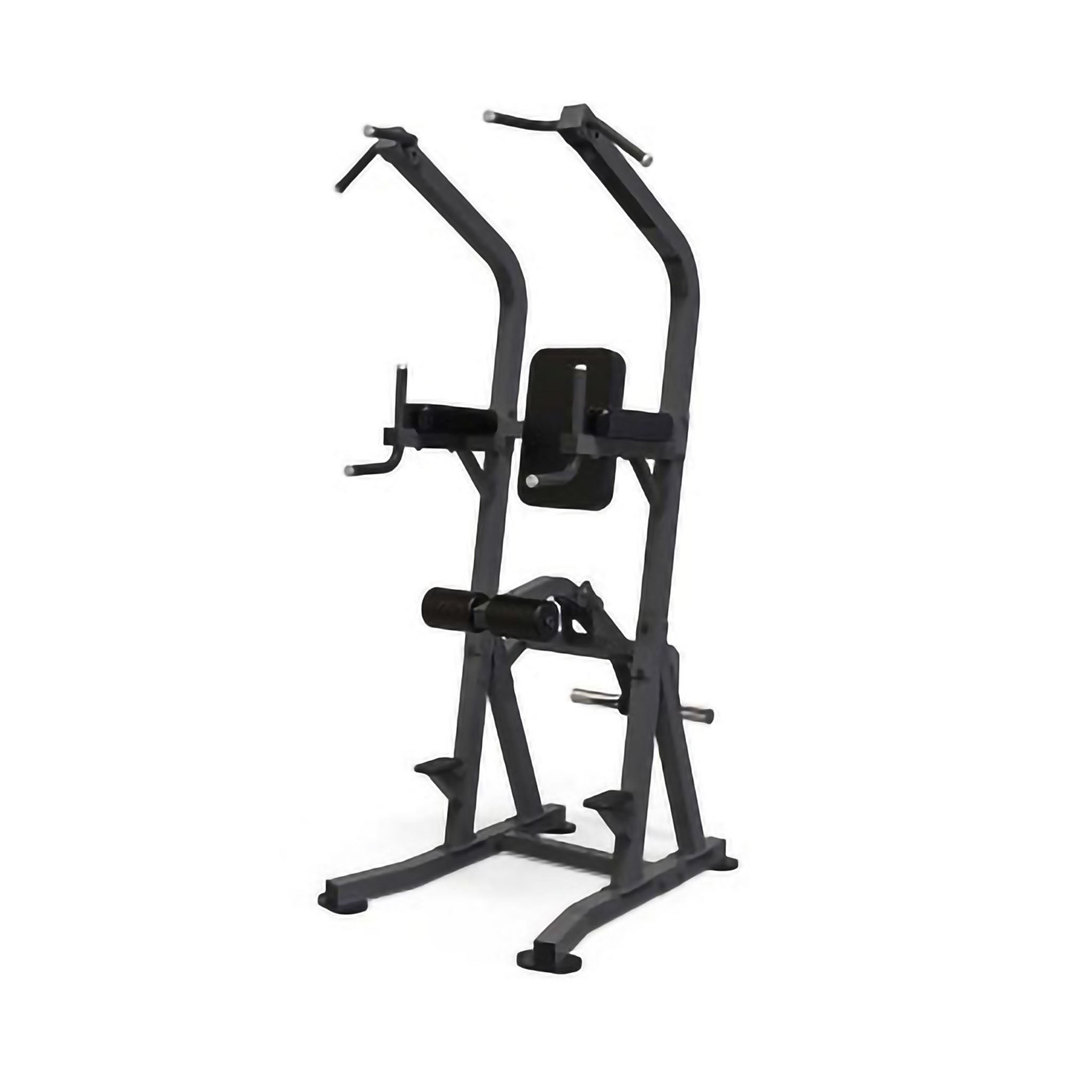 Multi-functional power tower workout station with pull-up, dip, and leg raise capabilities for full-body strength training