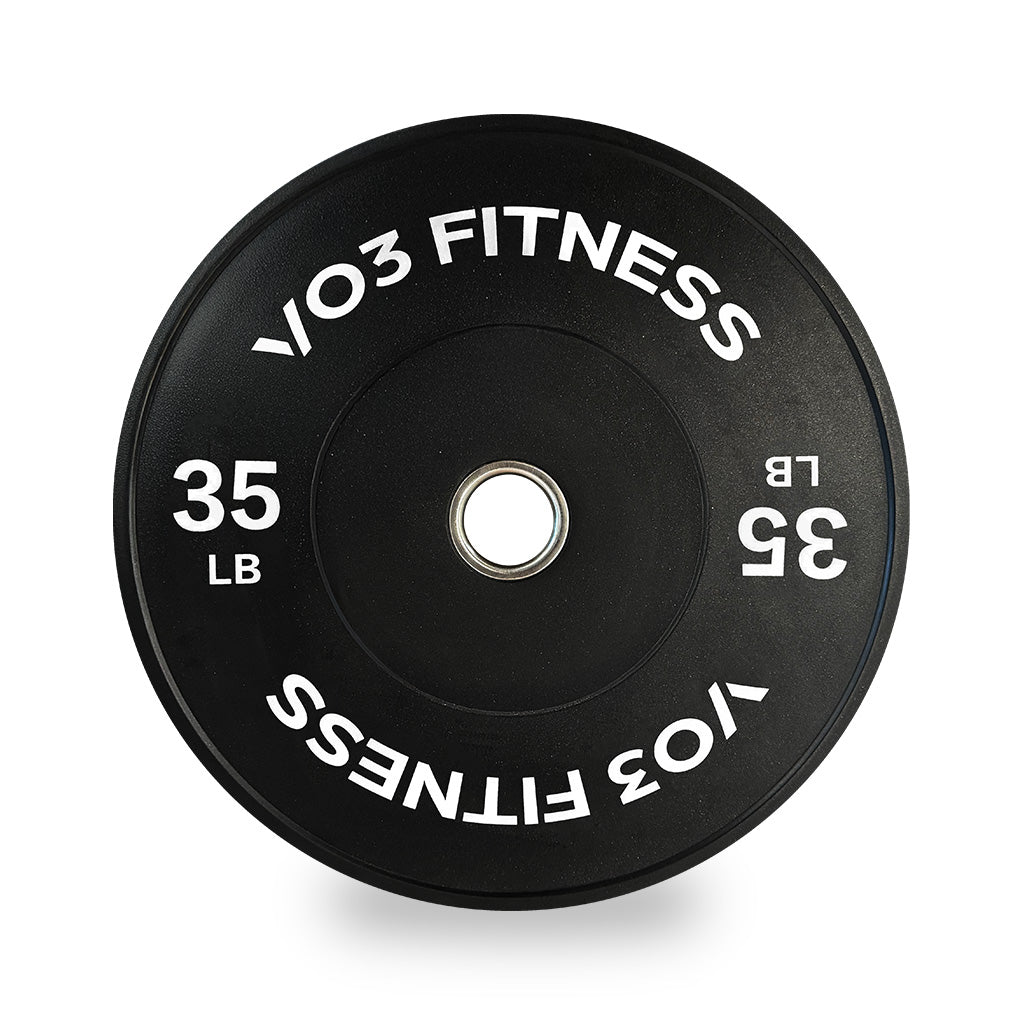 VO3 Fitness 35 lb bumper plate – commercial-grade Olympic barbell plate