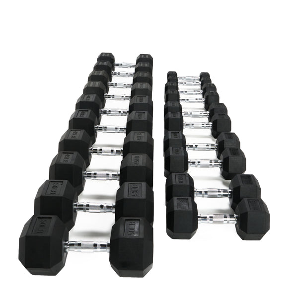Rubber Hex Dumbbells - NEW LOW PRICE!