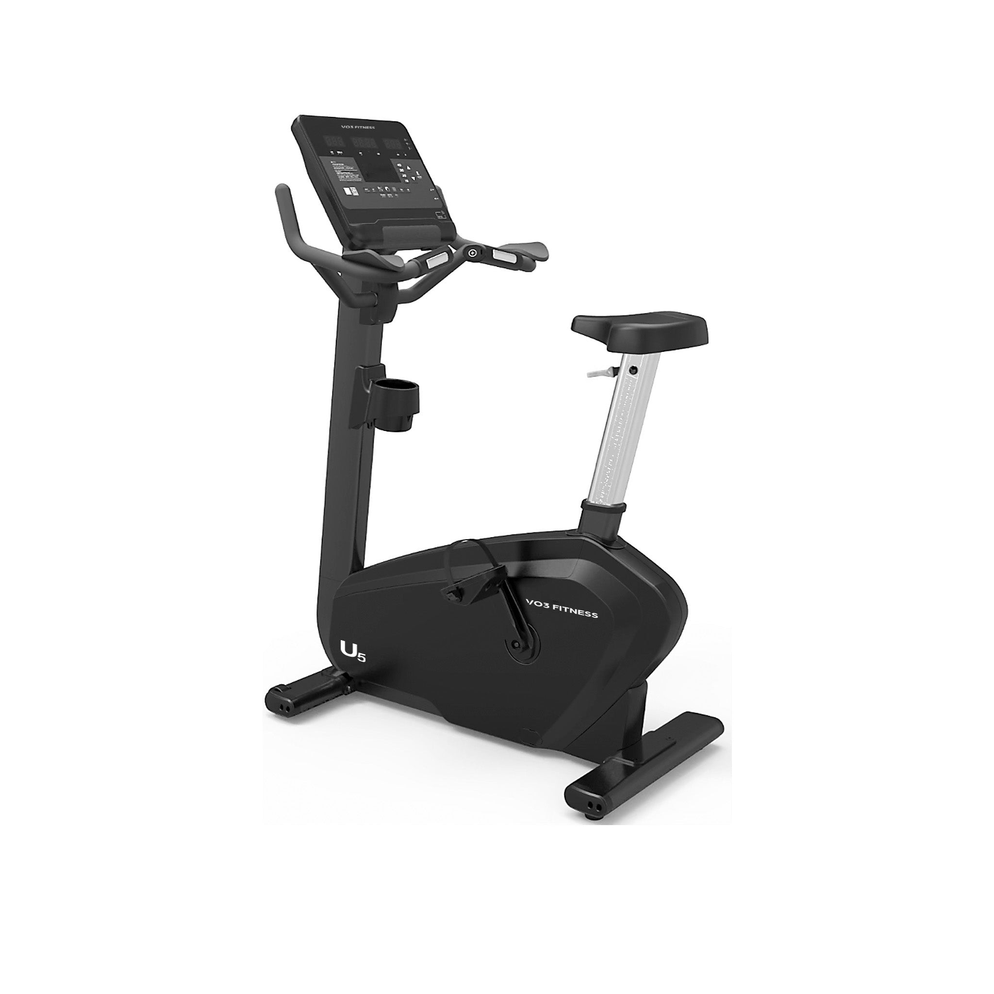 VO3 U5 commercial upright bike on white background