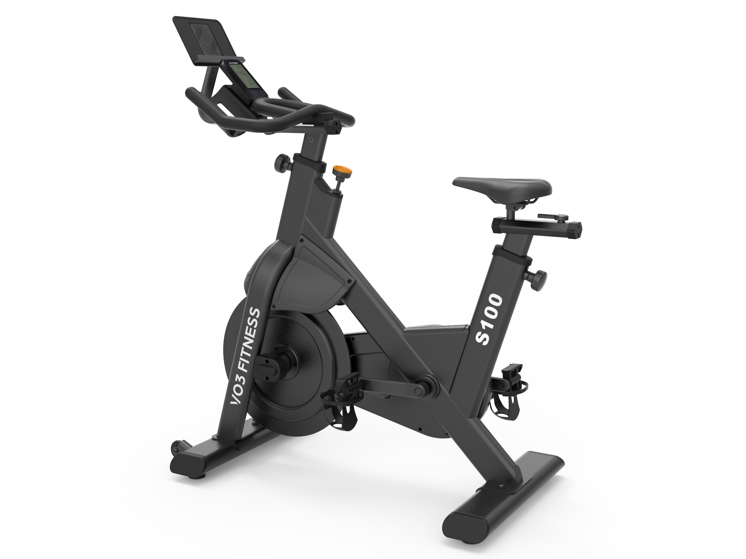 VO3 S100 spin bike with tablet holder