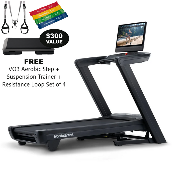 NEW 2025 - NordicTrack C 2450 Treadmill | FREE VO3 Aerobic Step + Suspension Trainer + Resistance Loop Set of 4