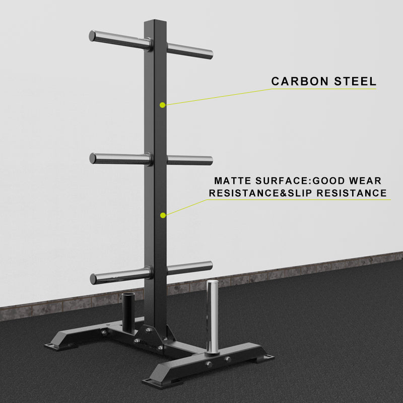 VO3 Bumper Plate Tree Heavy Duty Carbon Steel Frame - Spartan Fitness
