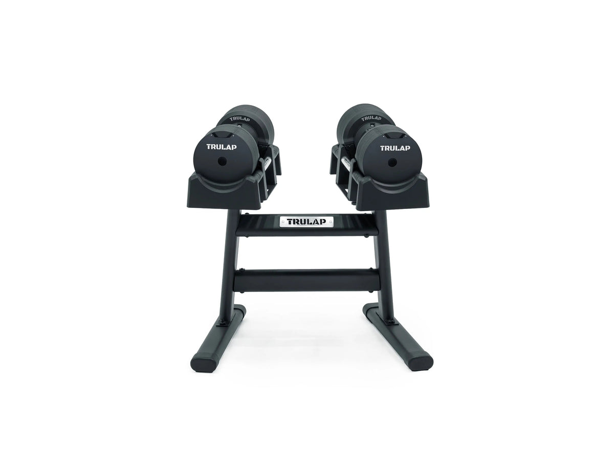 Trulap 8592 G4 Matte Black Dumbbells with G2 Stationary Rack