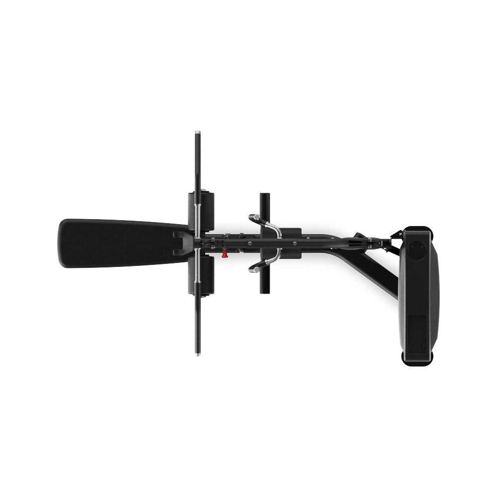 Top-down view of the VO3 EVO Lat Pull Down / Seated Row equipment.