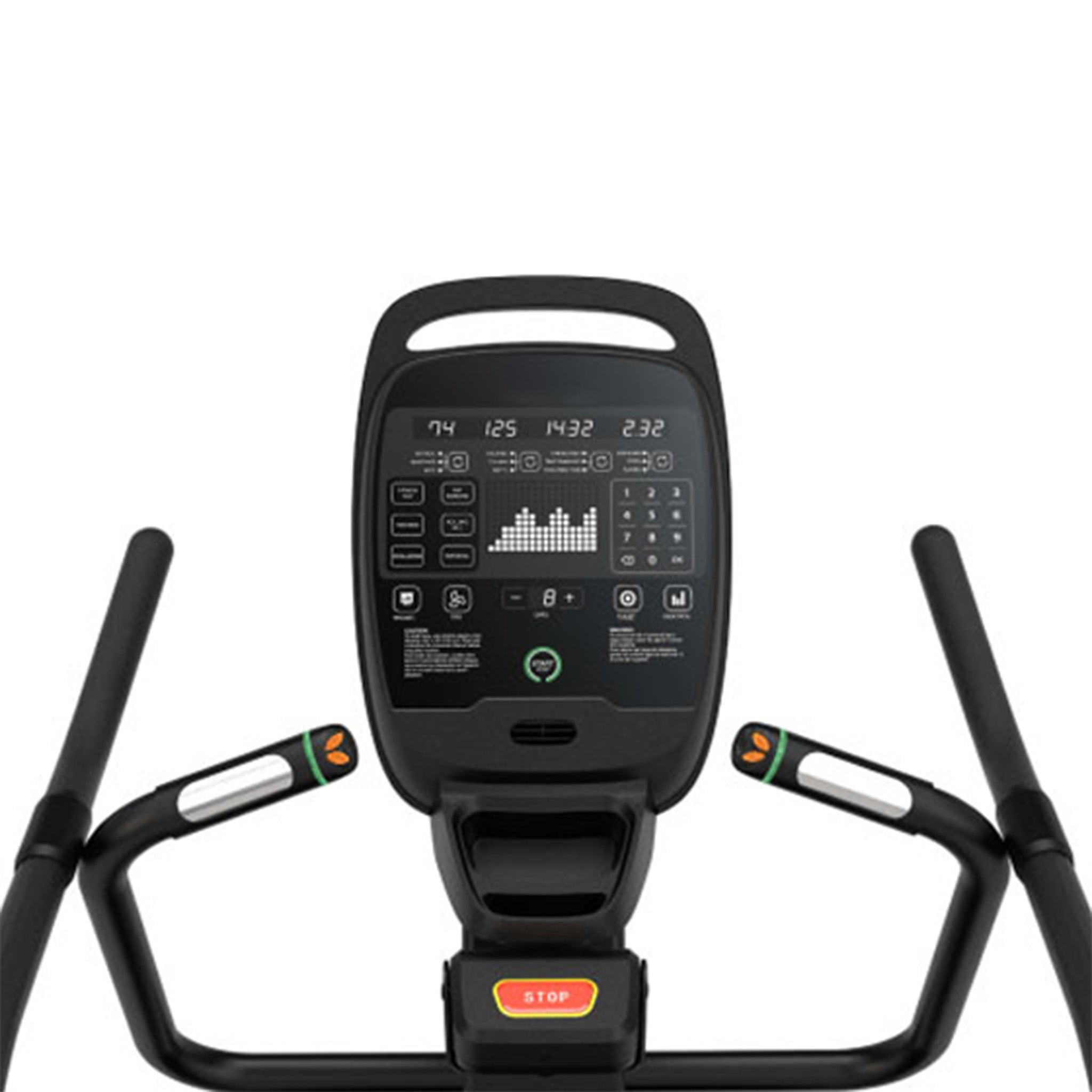 VO3-SM5 Stair Climber LED console and handlebar controls with built-in programs and resistance settings