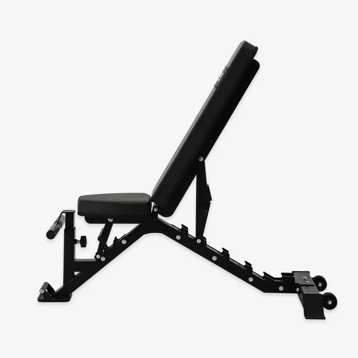 Side profile view of the Altas Strength AL-4026 adjustable multi-angle workout bench.