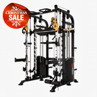 Altas Strength AL-M810 home gym Smith machine with multi-functional attachments, displayed with Christmas Sale badge.