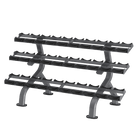 VO3 Commercial 15 Pair Saddle Dumbbell Rack 3 Tier