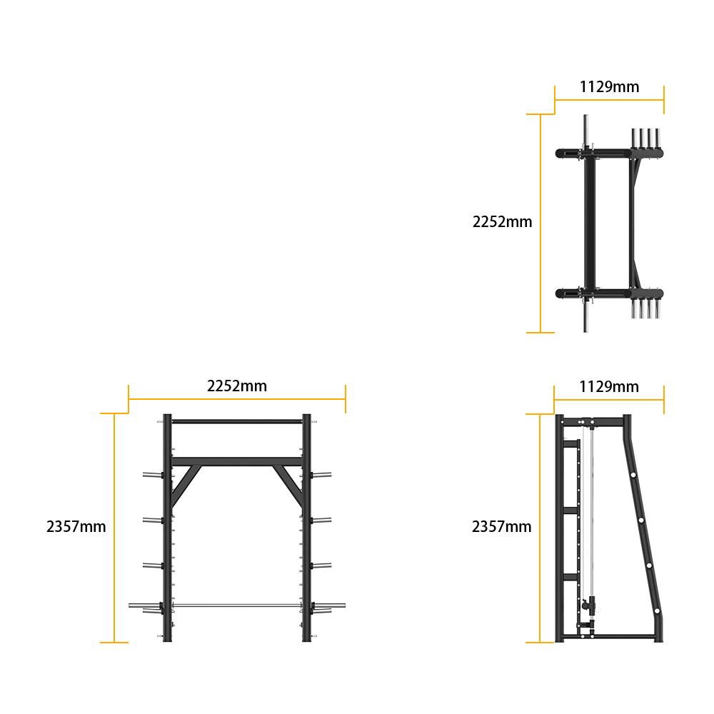 VO3 Victory Series Smith Machine - Dimension Schematic