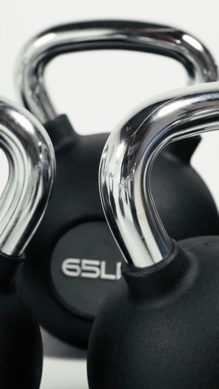 VO3 rubber kettlebells reel