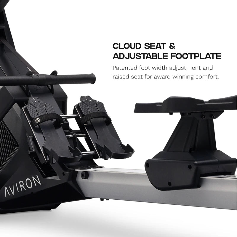 Aviron Strong Go Rower — Connected Rowing Machine with Tablet Mount