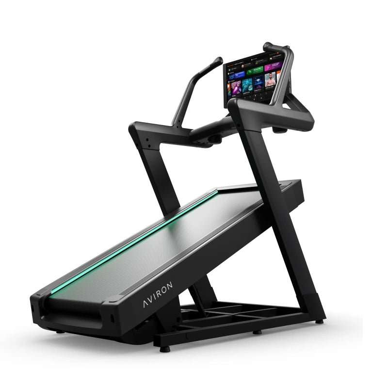 Aviron Summit Incline Treadmill — Front Three-Quarter View