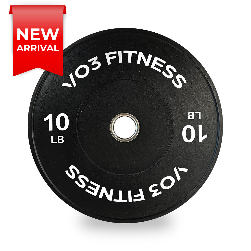 VO3 Fitness 10 lb bumper plate – durable low-bounce Olympic weightlifting plate - New Arrival Tag