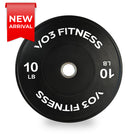 VO3 Fitness 10 lb bumper plate – durable low-bounce Olympic weightlifting plate - New Arrival Tag
