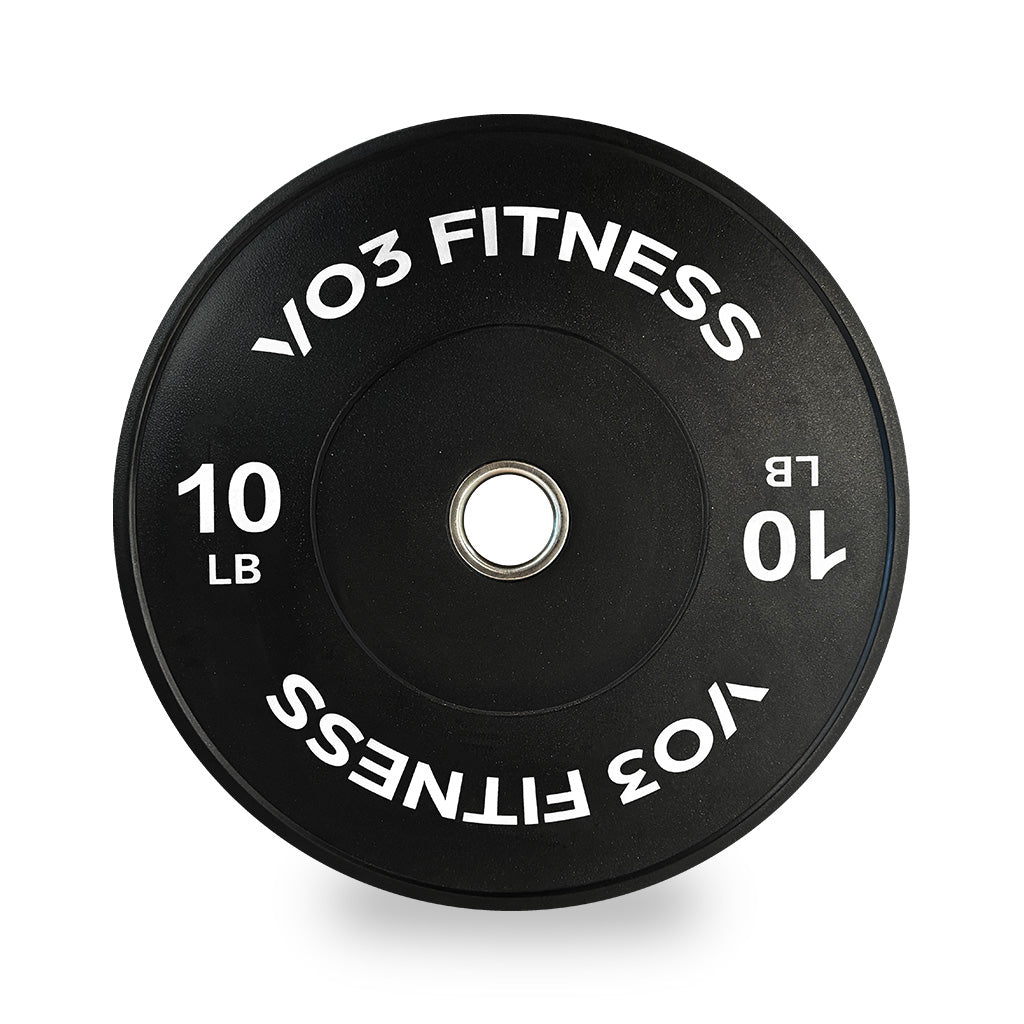 VO3 Fitness 10 lb bumper plate – durable low-bounce Olympic weightlifting plate