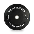 VO3 Fitness 15 lb bumper plate – high-density rubber Olympic training plate