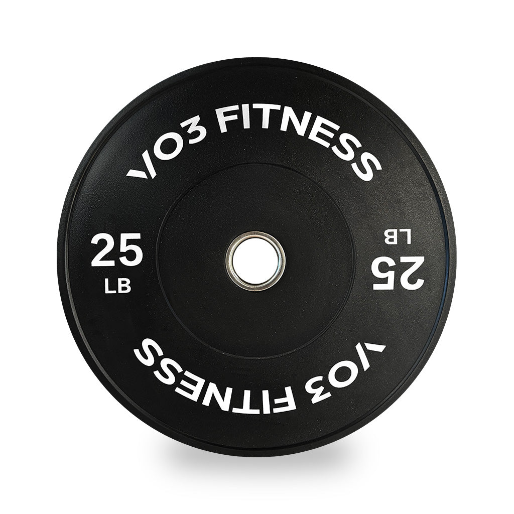 VO3 Fitness 25 lb bumper plate – premium Olympic weight plate for strength training