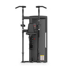 Front view of the VO3 EVO Assisted Chin Dip Machine with ergonomic pads and dual-grip pull-up bars.