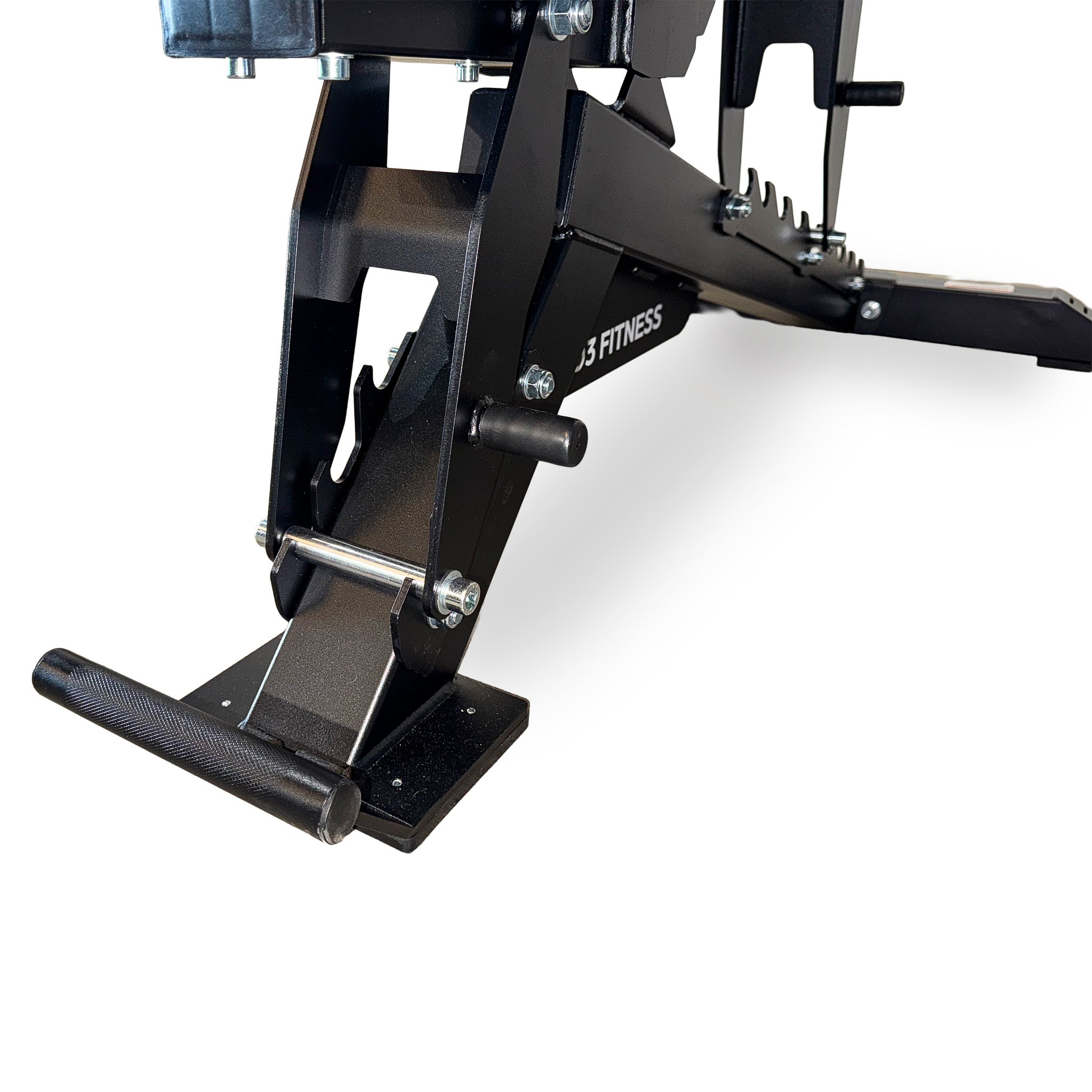 VO3 FI9 Flat Incline Commercial Bench – close-up of adjustment system and premium build