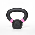 VO3 Fitness 5lb cast iron kettlebell with pink ring – front view.