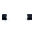 Front view of the VO3 Fitness 110 lb fixed straight barbell on a white background.