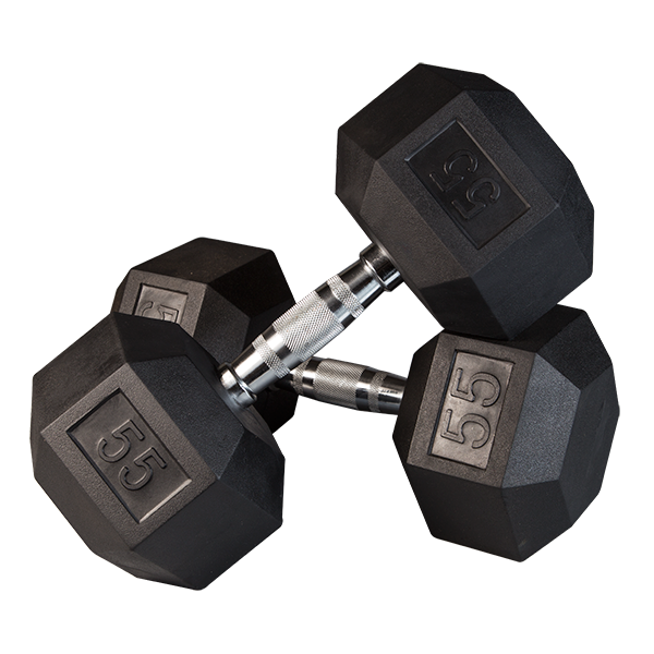 Rubber Hex Dumbbells – Spartan Fitness Equipment